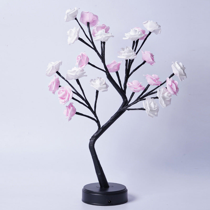 Table Lamp Flower Tree Rose Lamps Fairy Desk Night Lights USB